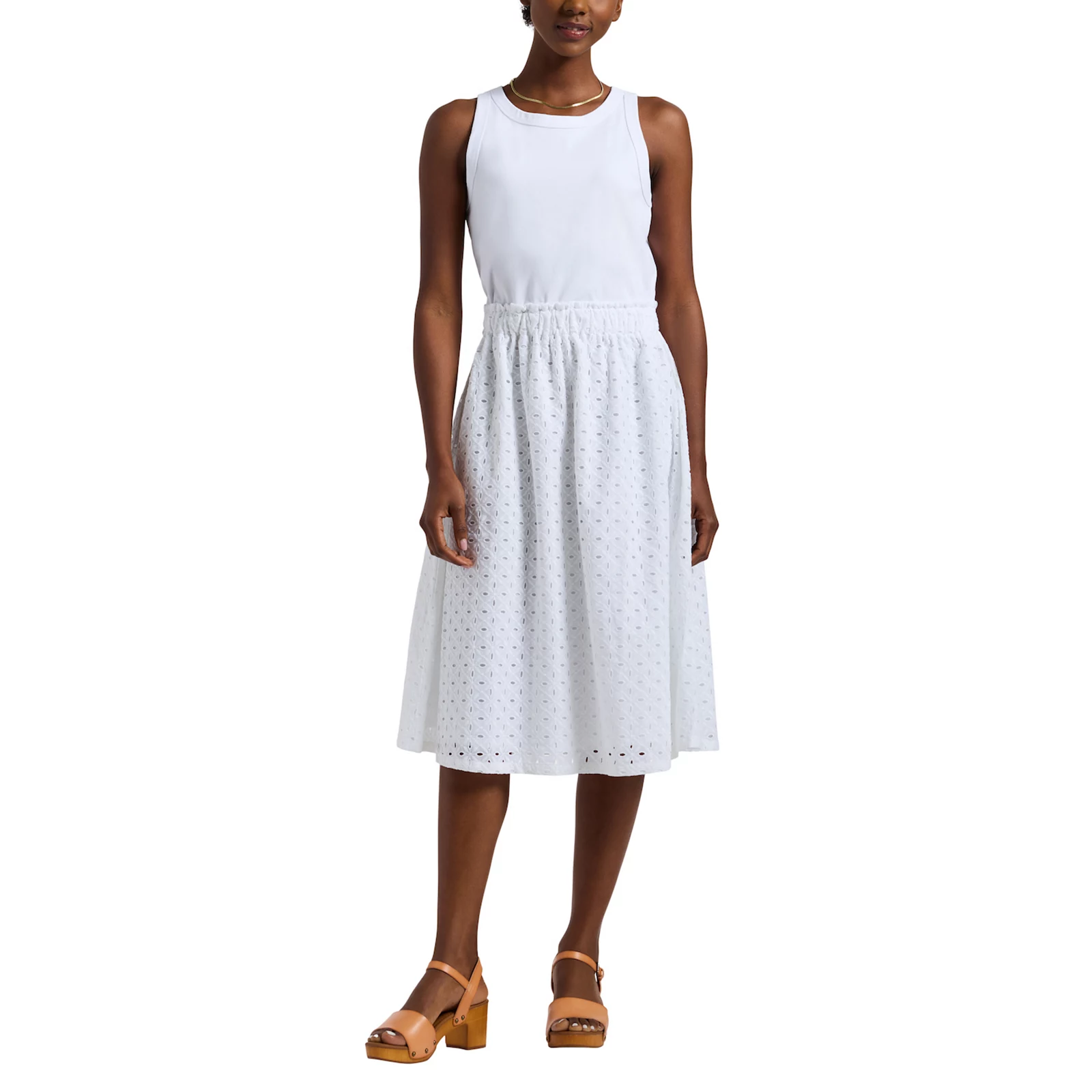 Reyna Eyelet Midi Dress